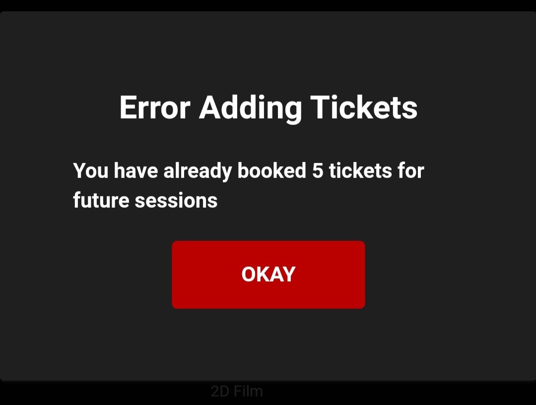 dbchurchward's tweet photo. Hey @cineworld -
Is there a known issue as far as booking online / with the App? Keep getting this message for me - but the other people I have saved &amp; can book for are fine? https://t.co/pdTi3F8I1K