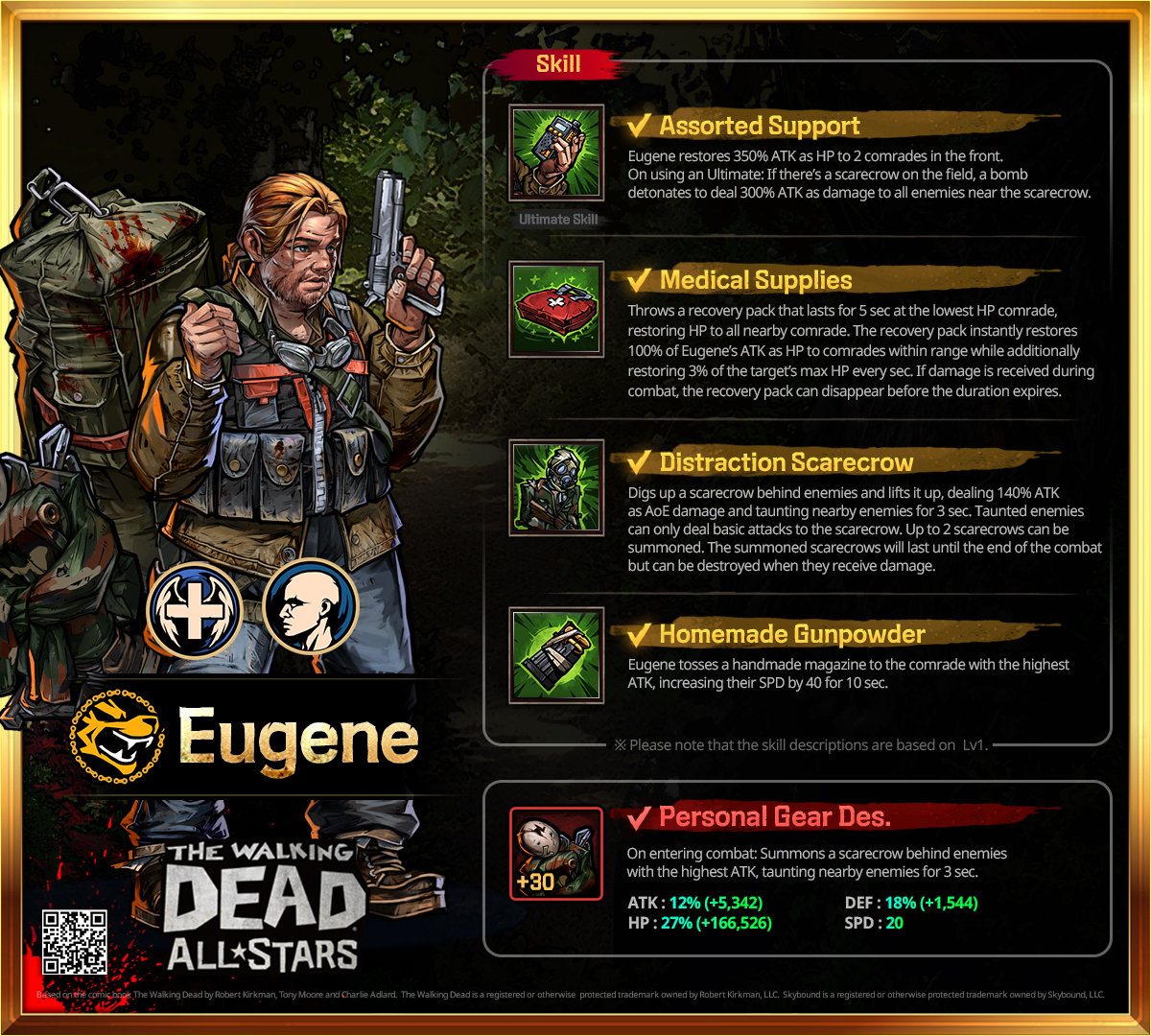 TWDAllStars's tweet image. All About Eugene  

❤If you recommend Eugene as a Support! 
🔄to win 1K Torn Notebooks!  

#TWD #TWDAS #Bystander #Eugene #CharacterCard #Giveaway
