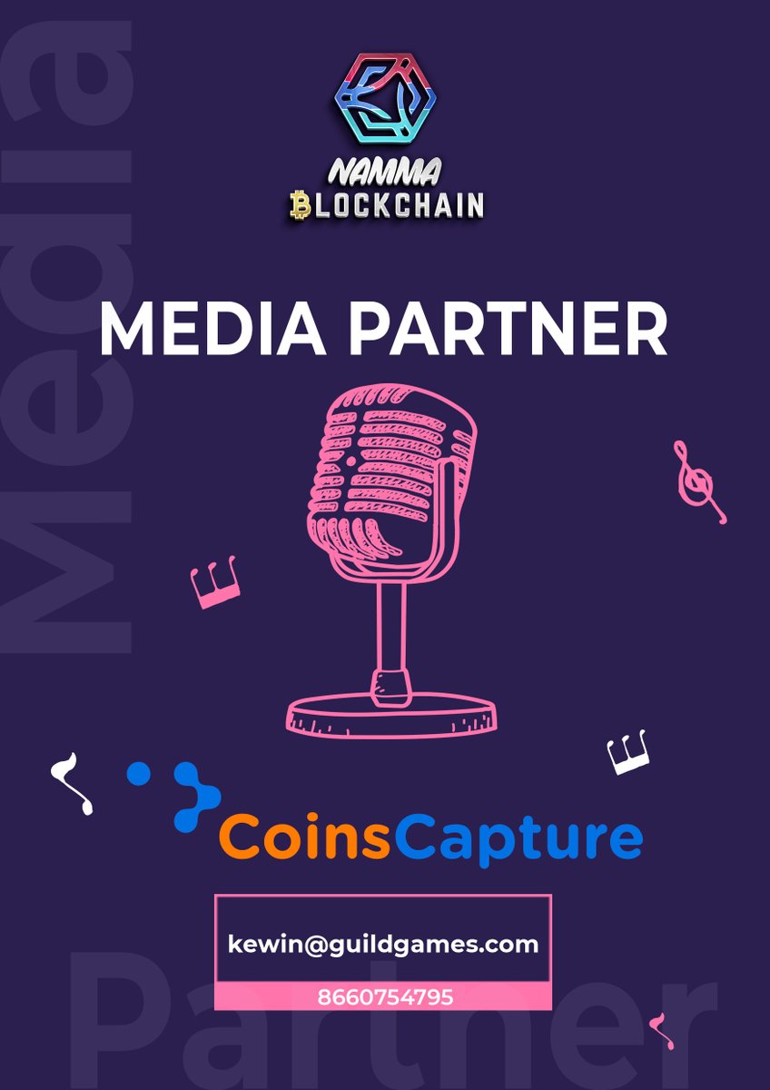 ➡️ One more day-One more partnership 
🚀Getting Bigger Day By Day 
🤝Announcing <a href="/CoinsCapture/">CoinsCapture</a> as Media Partner

#Nammablockchain #Goa #web3community #Web3Events