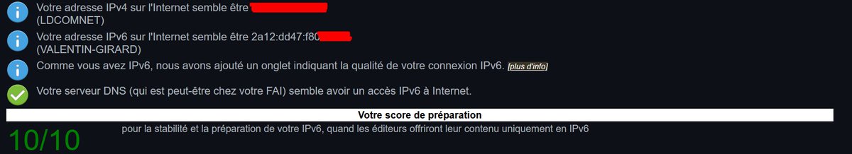 AS202573's tweet photo. Aujourd'hui, petit test de compatibilité de l'IPv6 sur le réseau avec le serveur dns 😄

#IPv6 #Debian https://t.co/jZL30eshGr