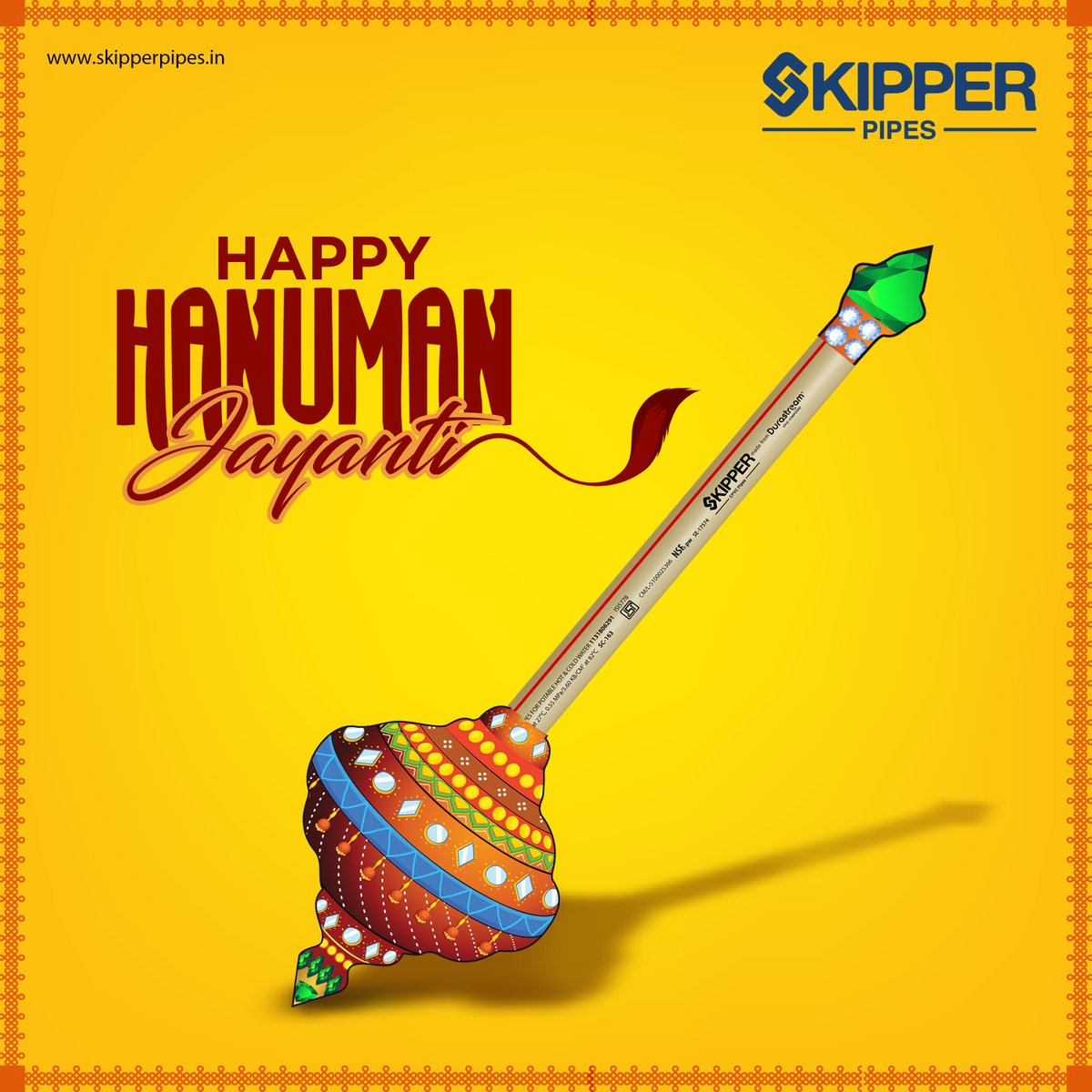 SkipperPipes's tweet photo. Skipper Pipes wishes you strength and righteousness on the auspicious occasion of Hanuman Jayanti. Let us all aspire to greater strength in body and mind. #SkipperPipes
#FixedForLife #PipesAndFittings #HanumanJayanti #HappyHanumanJayanti #HanumanJayanti2023 #hanumanji #Culture https://t.co/OQx3DtcOwx