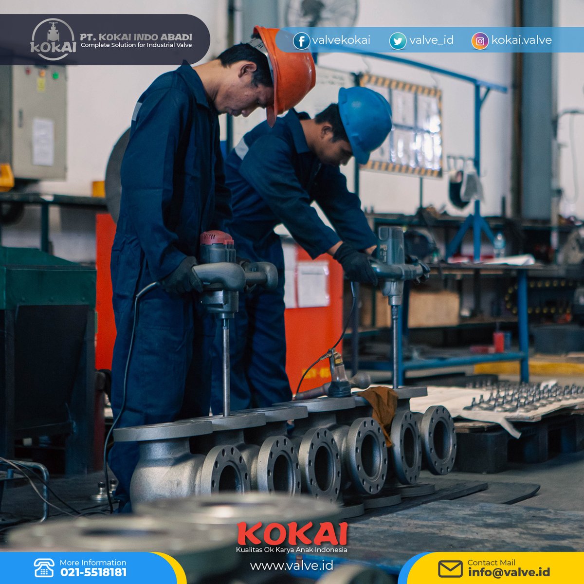 valve_id's tweet photo. "Kami selalu memastikan setiap produk yang kami hasilkan memiliki kualitas terbaik. Setiap proses assembly check valve dilakukan dengan hati-hati dan teliti untuk memastikan produk yang kami hasilkan memiliki performa yang optimal.
#PTKokaiIndoAbadi #CheckValve https://t.co/2sF4XnaIh2
