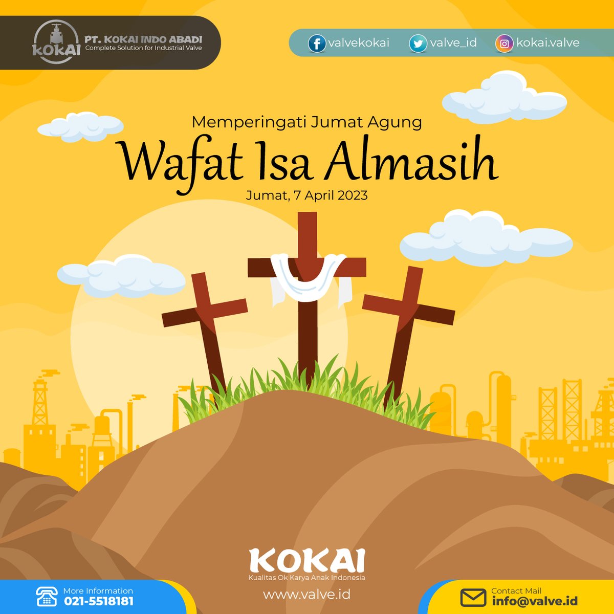 valve_id's tweet photo. Memperingati Jumat Agung, Wafat Isa Almasih
Jumat, 7 April 2023

#JumatAgung #WafatnyaIsaAlmasih #Peringatan #Inspirasi #Kehidupan #Kebaikan #KasihSayang #Kekuatan https://t.co/qtbfJyDoY5