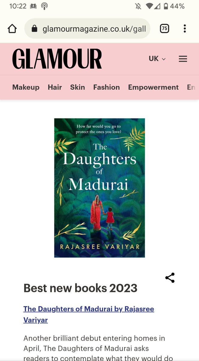 Raji_Warrior's tweet photo. So thrilled to see #DaughtersofMadurai
on Glamour's list of best new books in April - sitting alongside some amazing authors like @jennysaint and @Anna_Mazz! https://t.co/VQnNMVsro4 https://t.co/qNtnqytbX6