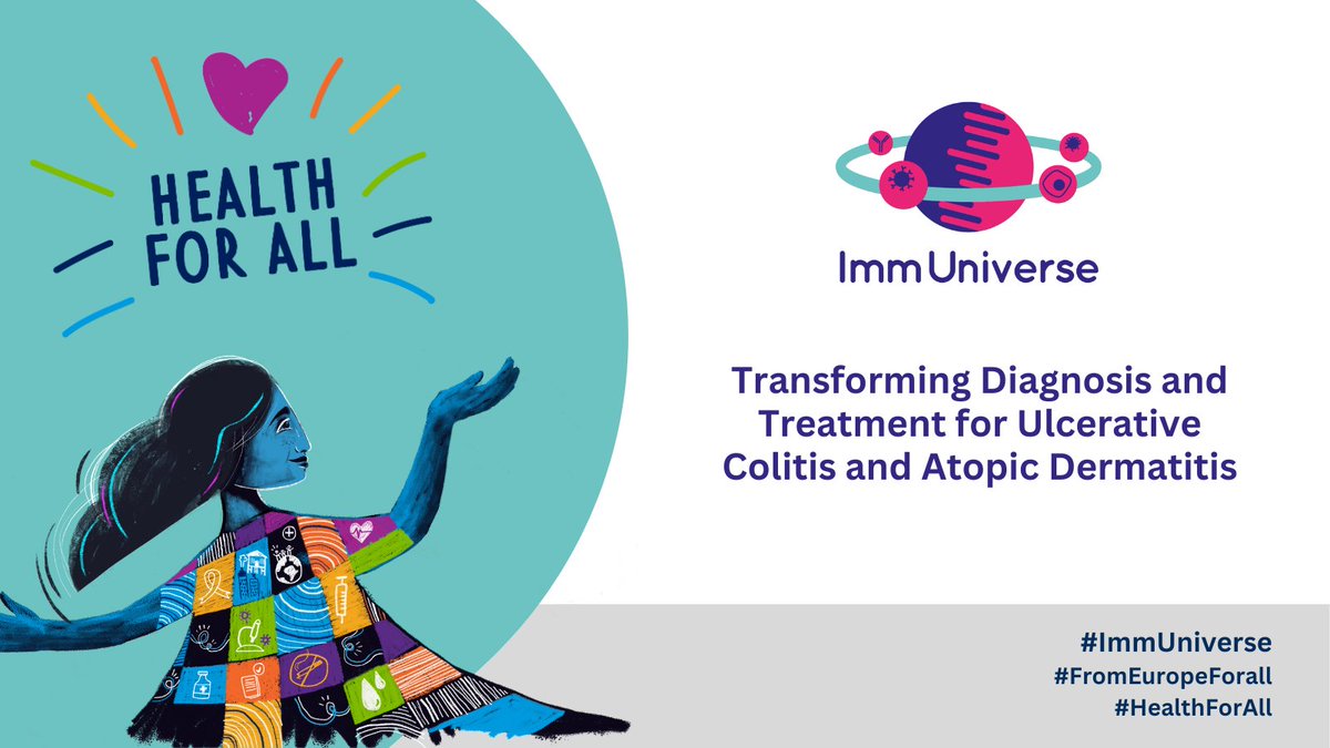 Tomorrow is #WorldHealthDay❗️We at #ImmUniverse are dedicated to transform diagnosis and treatment for #ulcerativecolitis and #atopicdermatits through a precision-medicine approach. 👉immuniverse.eu
#FromEuropeForAll #HealthForAll @HorizonEU