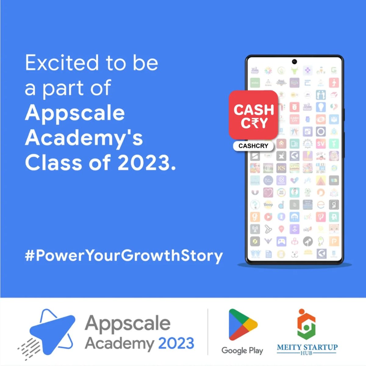 iisf_knit's tweet photo. Happy to announce that one of IISF KNITs startup Cashcry has been selected to be a part of 'Appscale Academy 2023,a growth &amp; development program to train early to mid-stage startups to help them skyrocket. Thank you Google India and MeitY Startup Hub for this incredible chance. https://t.co/8ZxnctKoyi