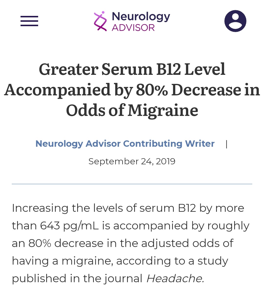 About Vitamin B12 levels 1. Normal B12 levels in near daily meat