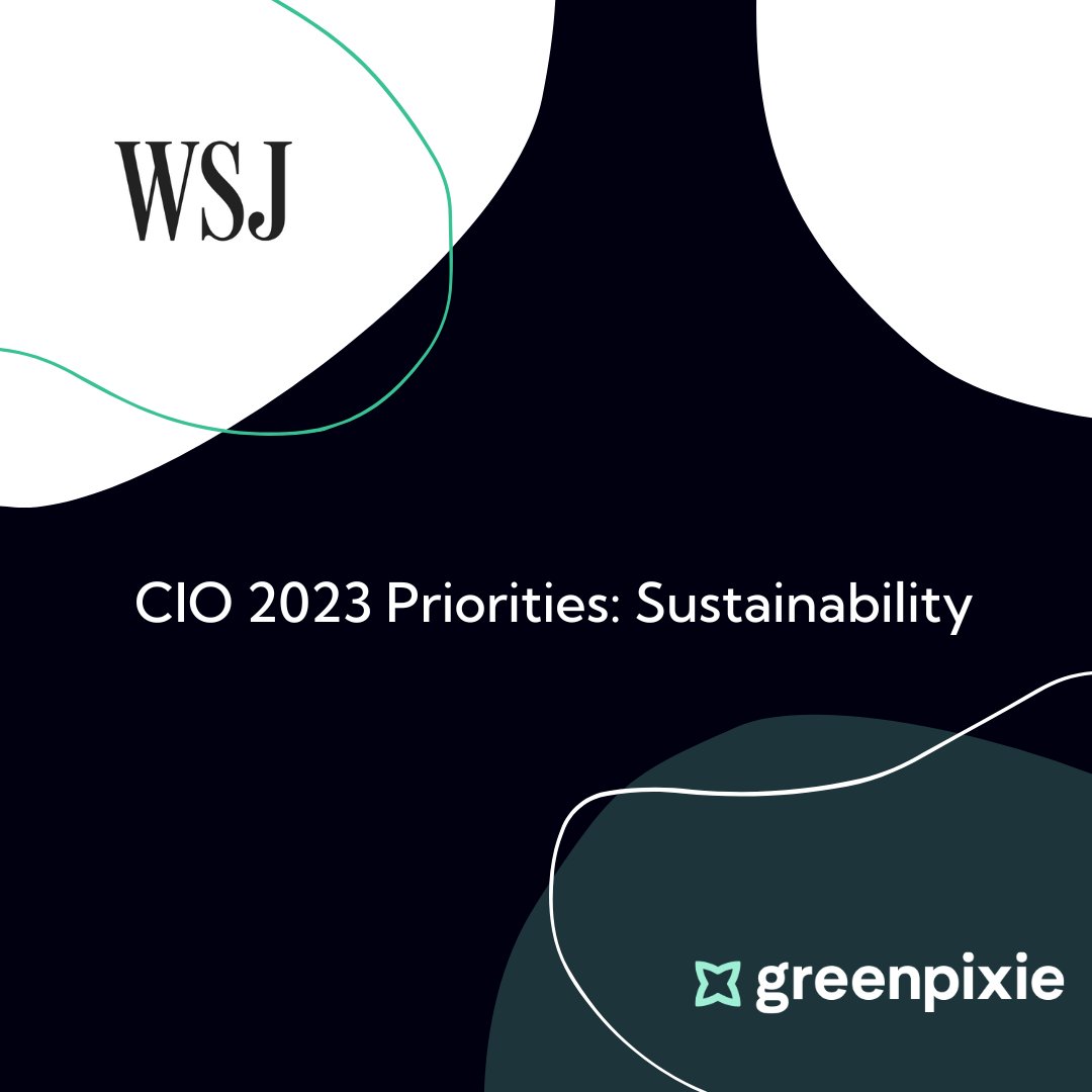 Greenpixie (@greenpixiehq) on Twitter photo Sustainability is emerging as a top priority in the 2023 chief information officer (CIO) agenda. 
Moving systems and applications to the cloud provide opportunities for a reduction in energy consumption, but also presents environmental challenges.
<a href="/WSJ/">The Wall Street Journal</a>: on.wsj.com/3zt0dmm Sustainability is emerging as a top priority in the 2023 chief information officer (CIO) agenda. 
Moving systems and applications to the cloud provide opportunities for a reduction in energy consumption, but also presents environmental challenges.
<a href="/WSJ/">The Wall Street Journal</a>: on.wsj.com/3zt0dmm