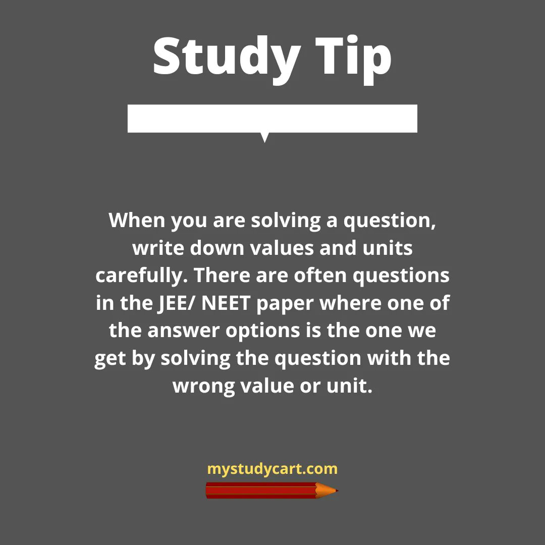 mystudycart's tweet photo. Important exam tip. 

#JEEMains2023 #JEEMain2023 #NEET2023 #JEEMains #NEET #JEEMain #NEETUG2023 #JEEAdvanced #JEEMainsExamTips #NEETExamTips #JEEaspirant #NEETaspirant https://t.co/TGN0zQEslc