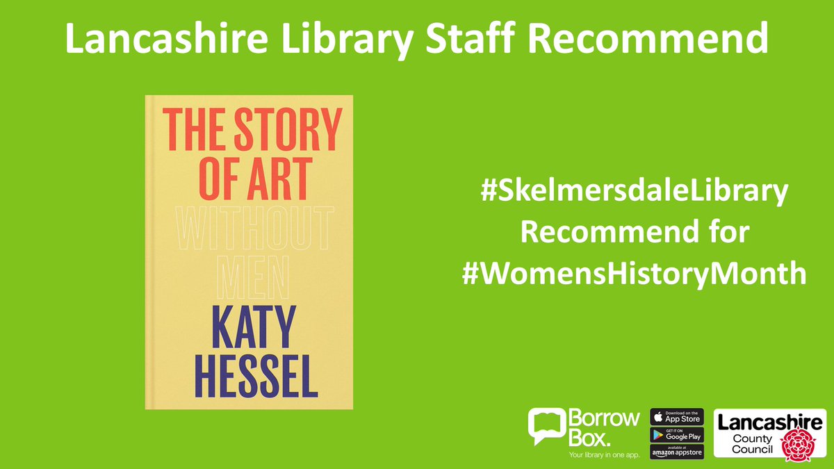 LancsLibraries's tweet image. In case you missed it
#SkelmersdaleLibrary recommended The Story of Art Without Men by Katy Hessel for #WomensHistoryMonth  
You can read or listen on
@BorrowBox
lancashire.borrowbox.com/product/RDH_44…
#StaffRecommend @KatyHessel