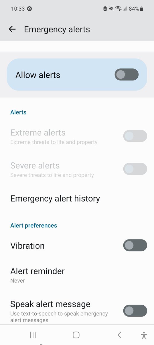 MDN099's tweet photo. Turn those #EmergencyAlerts off in notifications > advanced settings > wireless emergency alerts (scroll to the bottom).... https://t.co/EWgW0DTeim