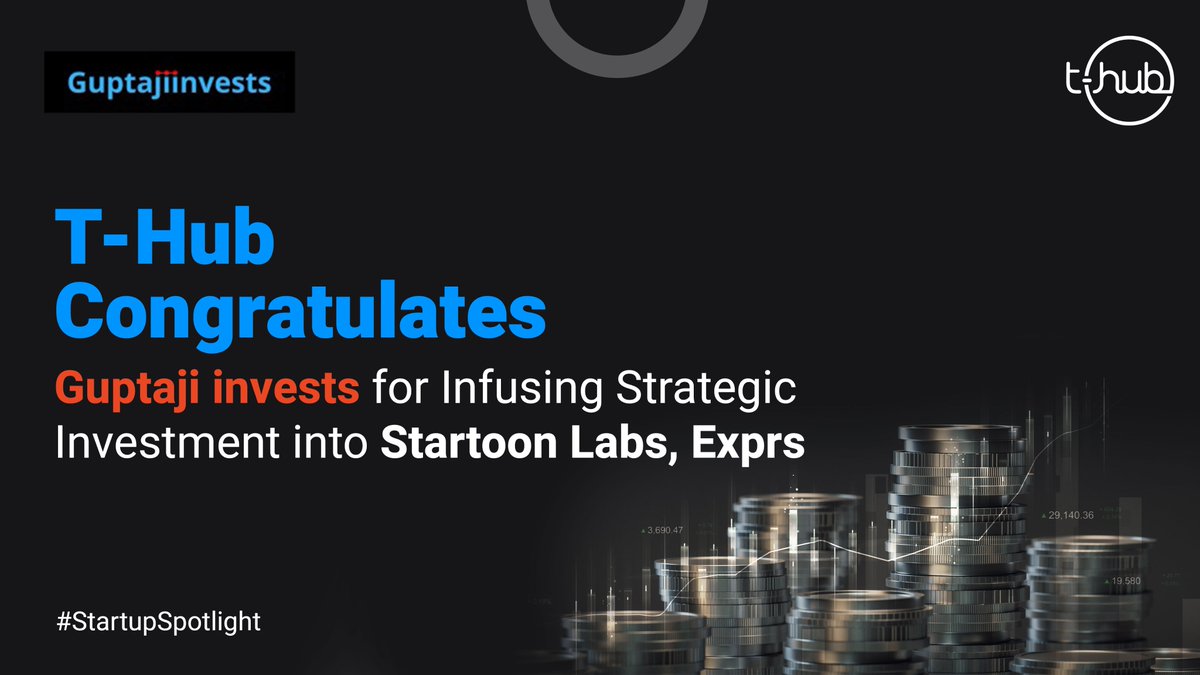@guptajiinvests has made strategic #investments in two startups - @TheExprs and @startoonlabs, fuelling their initiatives & giving a significant boost to the startup.

#InovateWithTHub