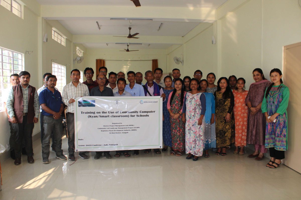 mbda_meghalaya's tweet photo. Teachers undergoing training on Smart Classroom Devices, provided to 700 schools across 400 #CLLMP villages. These advanced devices will strengthen the management of Natural Resources &amp; provide rural students exposure to technology &amp; benefits from enhanced learning experience. https://t.co/puPe8xsvSM