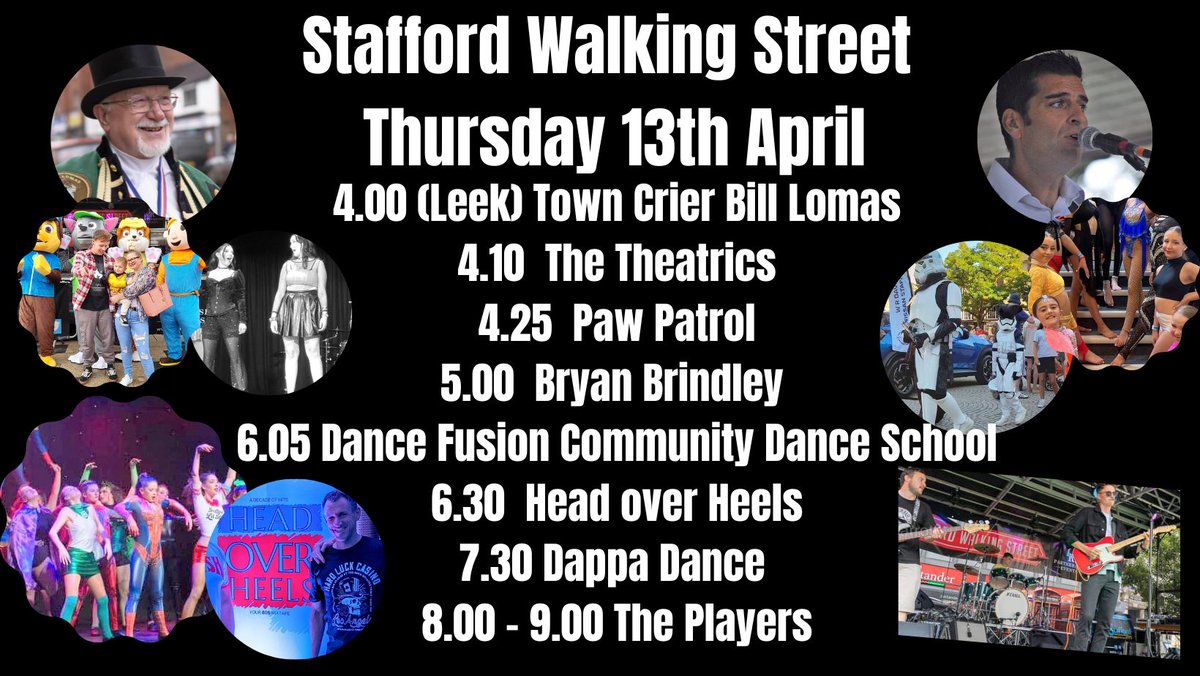 StaffordWalking's tweet photo. I week to go !#onstage #destinationStafford #StaffordWalkingStreet #historicStafford #visitstafford #staffordheritage #Stafford #Staffs #enjoystaffs #LRPartnershipEvents #lovestafford #livemusic #streetfood #localbars #buylocal #mobilebars #retail #familyevent #marketstalls https://t.co/L2Tmodn2Yq