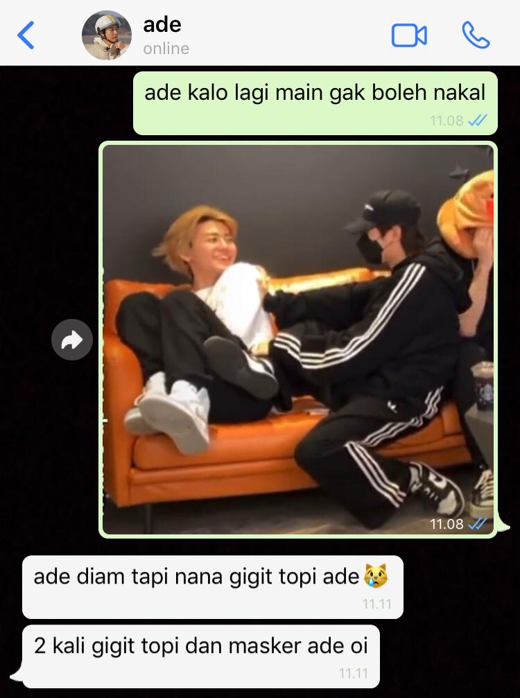 ; oi, abang, oi

ade bertengkar sama nana.
— doyoung x renjun few tweets au