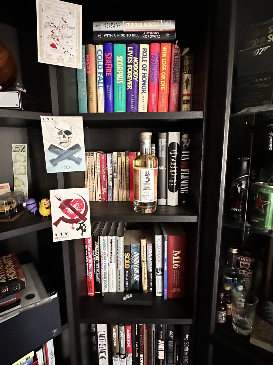 Suhail_K's tweet photo. @AnthonyHorowitz Amazing! What’s missing is the next book 😬
And I just realised that o loaned my copy of Forever and a Day to someone and need to get it back! Meanwhile here’s my Bond stuff. Never gets old :) https://t.co/YxHLyZZxMs