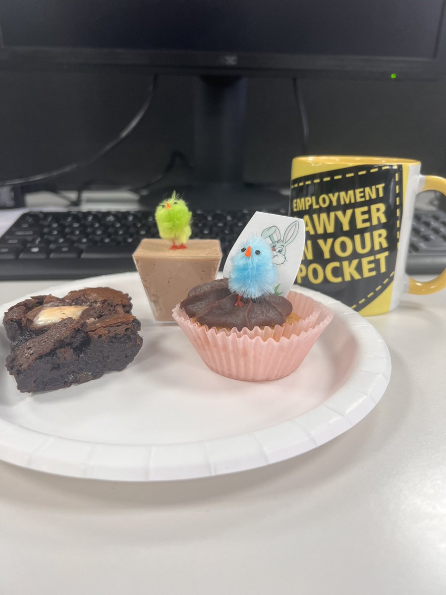 Egg-ceptional effort from the team for Easter festivities today… you could say that I am egg-static with my goodies. 

We have a scheduled scavenger hunt later today…. the plot ‘chickens’… 

That’s enough puns from me.

<a href="/PCParalegalNic/">Nicola Kelly, Paralegal</a> <a href="/familylaw_emma/">Emma Sadler</a> <a href="/BlackaddersLLP/">Blackadders LLP</a>