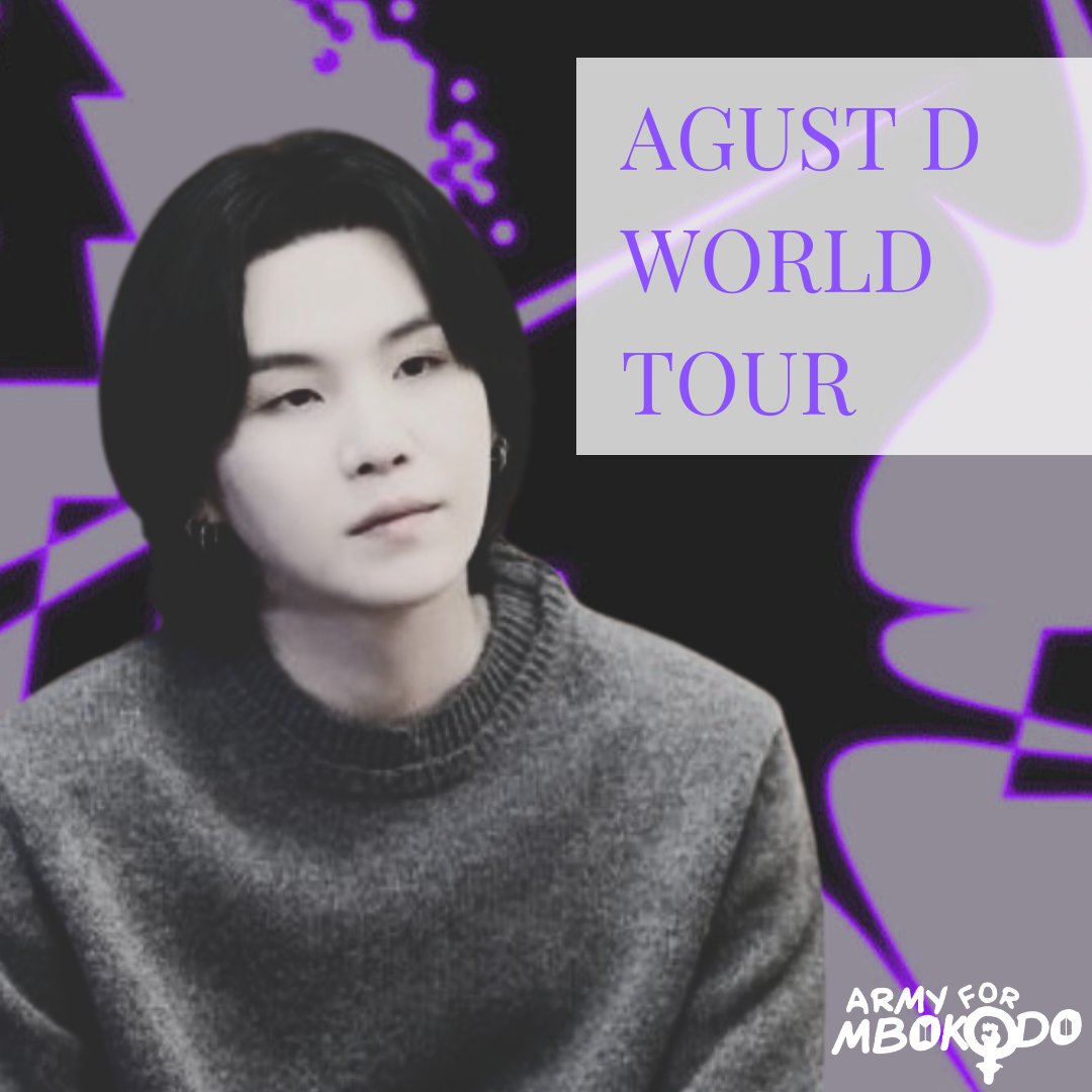 ARMYforMbokodo's tweet photo. Congratulations to Yoongi on his first solo world tour that starts today! He is the first BTS member to go on such a large-scale tour without the other members.

We wish you the best of luck at your sold out shows and during the travel inbetween!

#YoongiMarryMe @BTS_twt https://t.co/ULxpakmamY