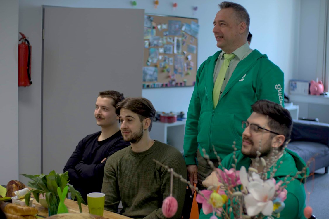 guidevisioneu's tweet photo. 🟩 GuideVision turned green today. Why? Because we're celebrating 'Green Thursday,' which is how the Czechs refer to Maundy Thursday. And because green is GuideVision's color, everything came together nicely. https://t.co/T3afwVo2ih