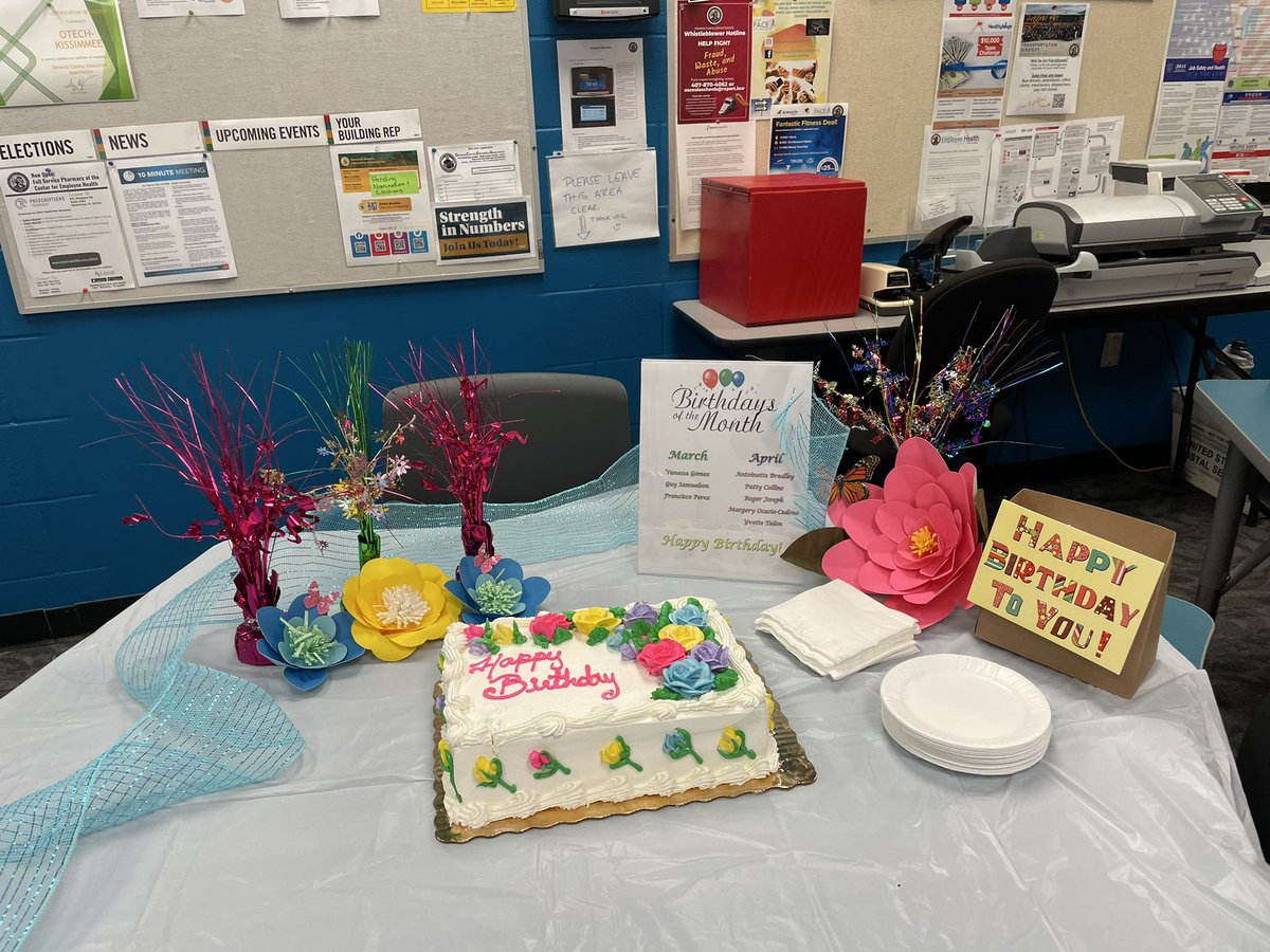 PrincipalPattyC's tweet photo. Happy Birthday to our amazing and wonderful @weareoTECH staff!!! https://t.co/RKSuTLpGdr