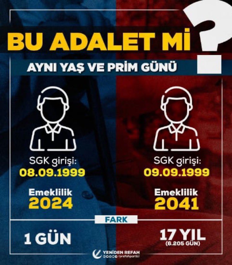Yaparsa #Erbakan Yapar..! 

<a href="/EmadDernegi/">EMEKLİLİKTE ADALET DERNEĞİ ⚖️</a> #EMAD #EmadAdaletİstiyor #EYT #EMADDER #2000LerTBBMde #2000ler7000guen25yılistiyor #2000lerinOyuAdalete #2000LerMeclise #2000Sonrasıkademe