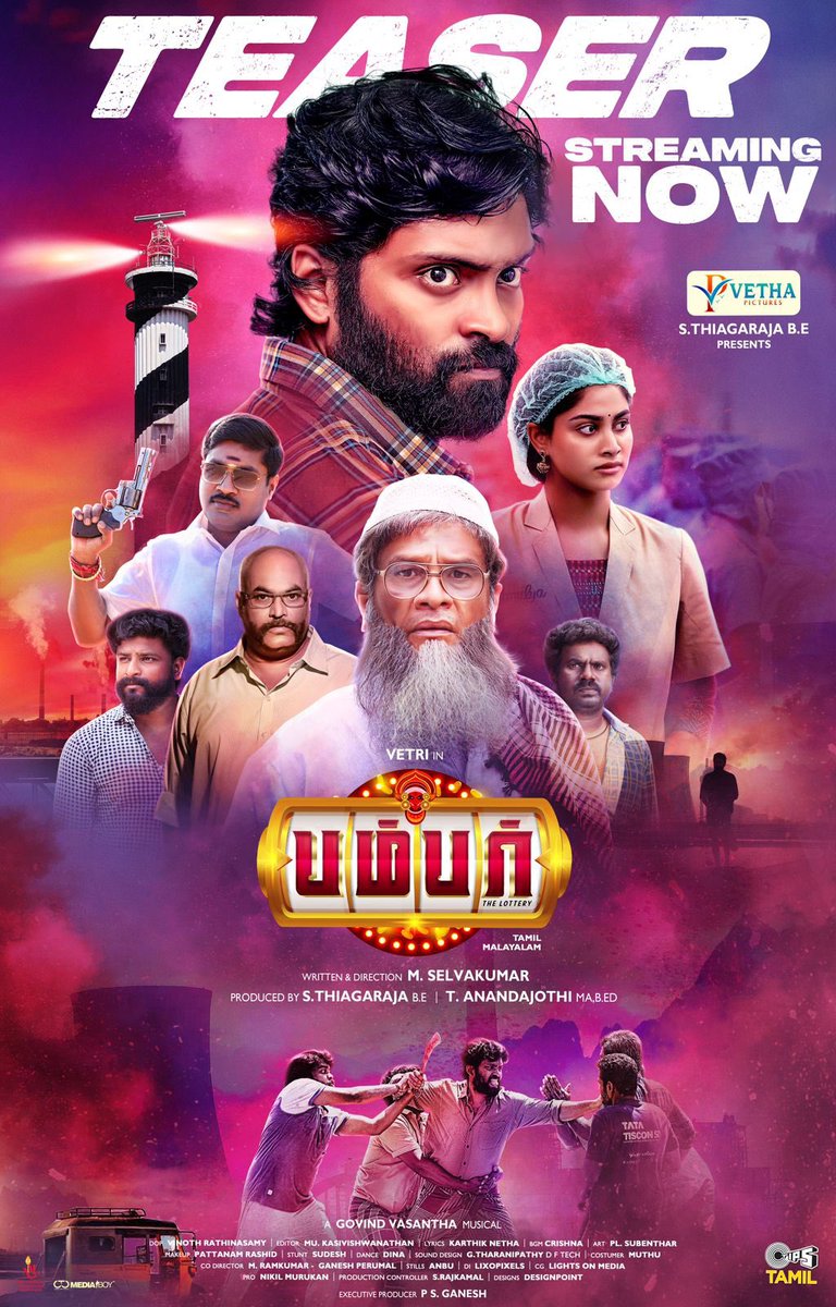 Arya (@arya_offl) on Twitter photo Happy to release the Teaser of #BUMPER
youtu.be/JzMJnZZYCOw
<a href="/act_vetri/">Vetri</a> <a href="/iamshivani_n/">Shivani Narayanan</a> <a href="/vetha_pictures/">S.Thiagaraja</a> <a href="/directormskumar/">M.Selvakumar</a> #GovindVasantha <a href="/thangadurai123/">Thangadurai</a> <a href="/vinothrsamy/">vinoth rathinasamy</a> <a href="/mukasivishwa/">MU.KASIVISHWANATHAN</a> <a href="/iamKarthikNetha/">lyricist karthik netha</a> <a href="/supenthiran/">k.supenthiran</a> <a href="/stuntsudesh/">Sudesh_Action Director</a> <a href="/Rk_Rajkamal/">R. K Rajkamal</a> <a href="/tipsofficial/">Tips Films & Music</a> <a href="/onlynikil/">Nikil Murukan</a> <a href="/murukku_meesaya/">Meesaya Murrukku</a> Happy to release the Teaser of #BUMPER
youtu.be/JzMJnZZYCOw
<a href="/act_vetri/">Vetri</a> <a href="/iamshivani_n/">Shivani Narayanan</a> <a href="/vetha_pictures/">S.Thiagaraja</a> <a href="/directormskumar/">M.Selvakumar</a> #GovindVasantha <a href="/thangadurai123/">Thangadurai</a> <a href="/vinothrsamy/">vinoth rathinasamy</a> <a href="/mukasivishwa/">MU.KASIVISHWANATHAN</a> <a href="/iamKarthikNetha/">lyricist karthik netha</a> <a href="/supenthiran/">k.supenthiran</a> <a href="/stuntsudesh/">Sudesh_Action Director</a> <a href="/Rk_Rajkamal/">R. K Rajkamal</a> <a href="/tipsofficial/">Tips Films & Music</a> <a href="/onlynikil/">Nikil Murukan</a> <a href="/murukku_meesaya/">Meesaya Murrukku</a>