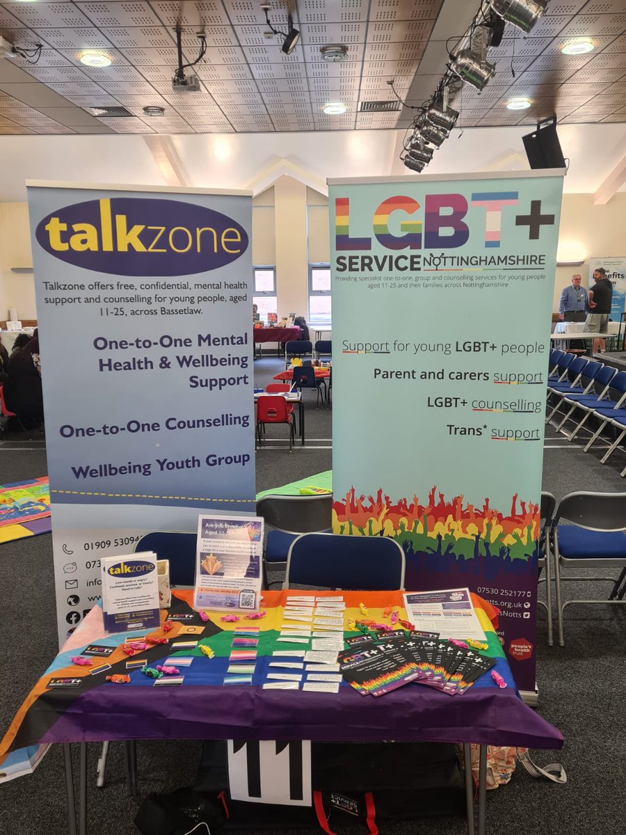 LGBTplusNotts's tweet image. Georgia, Keeley, and Harley are at Retford Family Hub Easter Exrtavanza event. Pop along if you want to find out more about our services and to say hi!