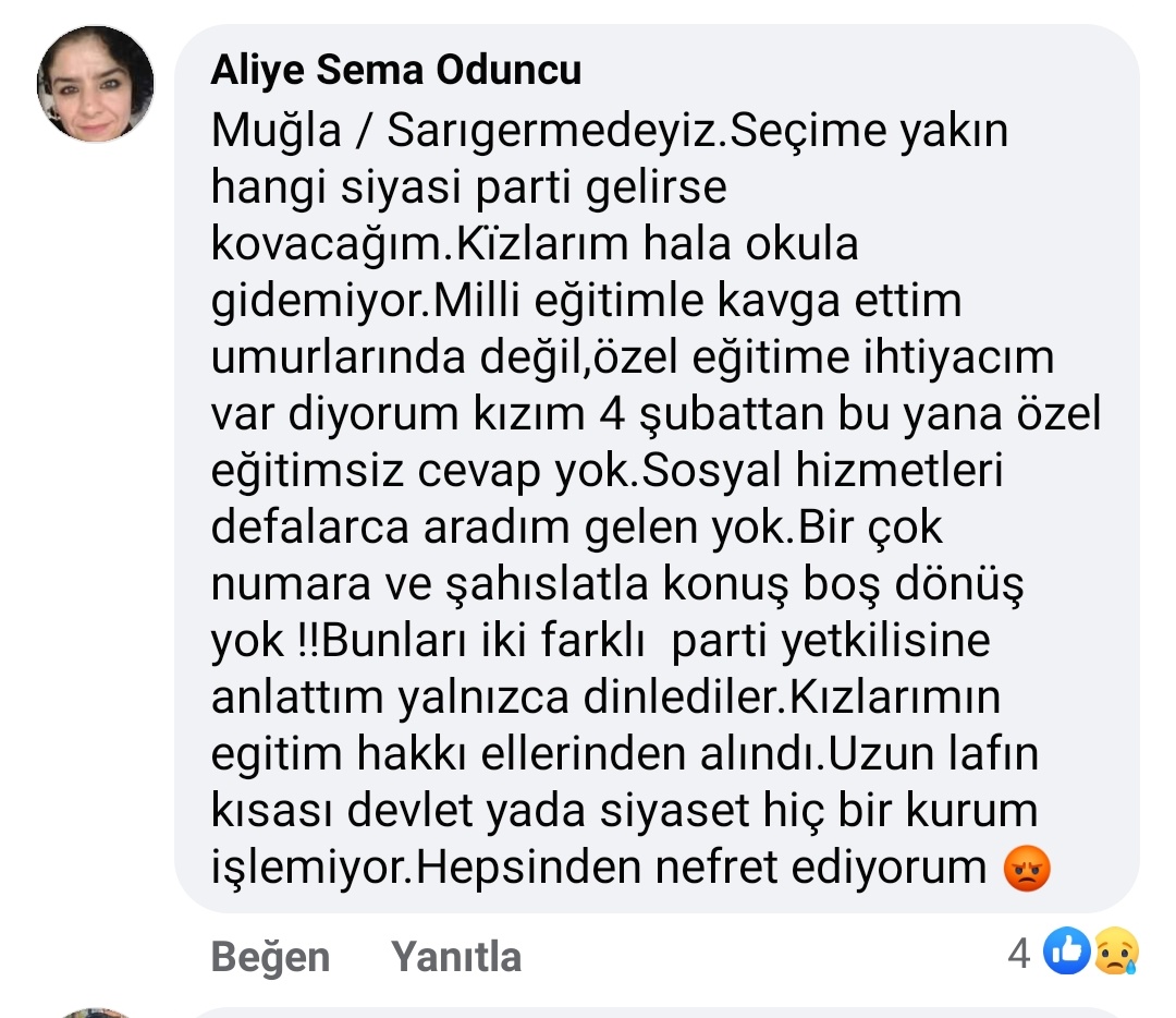 Aliye abla benim Defne'de kapı komşumdu. Ailemdi her şeyimdi. Deprem günü ikiz kızlarının canını zor kurtardı. Çocuklardan biri özel gereksinimli. Muğla'ya gittiler sonra orda da başlarına gelmeyen kalmadı. Biri elini uzatsın Aliye abla ve kızlarına lütfen. @iremafsin @SedefErken