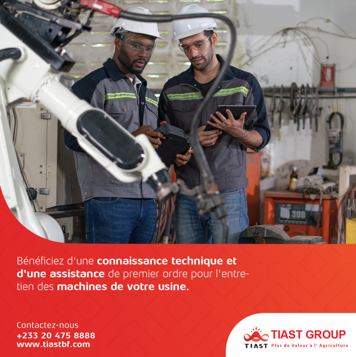 tiastgroupbf's tweet photo. Bénéficiez d'une connaissance technique et d'une assistance de premier order pour l'entretien des machines de votre usine.
#tiastbf
#machines
#Meilleurconseil
#tiastgroup
#agriculture
#technologie
#connaissance
#agriculture
#Servicetechnique
#usine
#transformation https://t.co/bwQ1DLxqEQ