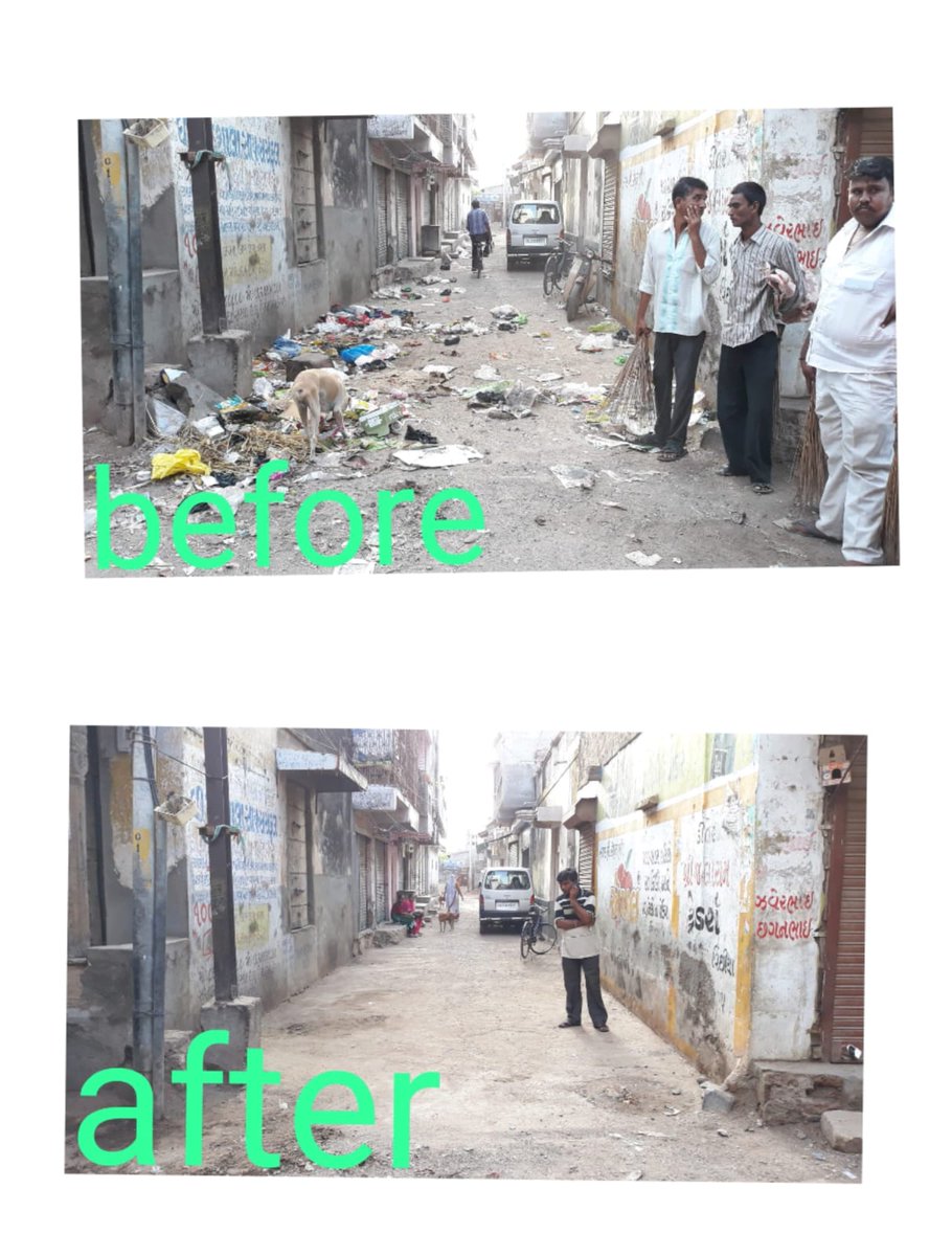 Under the "Clean Village" campaign of SBM(G)- Gujarat, the below images reflect a part of the daily progress in the Rajkot district of Gujarat. This work is done in the vinchiya village of vinchiya Block in the Rajkot district.
 #SWACHHBHARAT #ODFPLUS #CLEANVILLAGE <a href="/crdgujarat1/">Commissionerate of Rural Development,Gujarat</a>