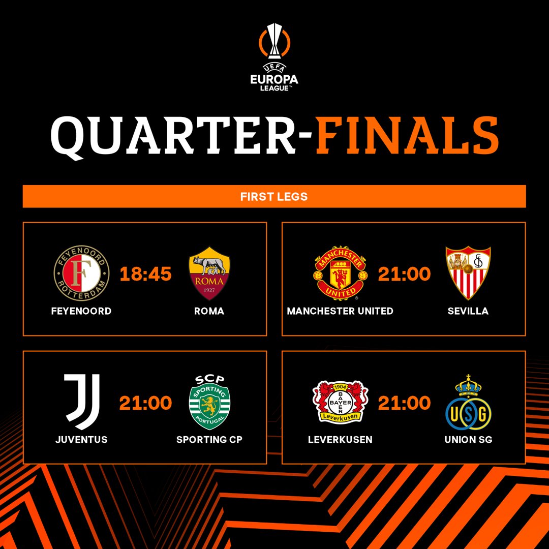 EuropaLeague's tweet photo. Who's your quarter-final team? 🤩

#UEL https://t.co/hE7mMQyWq8