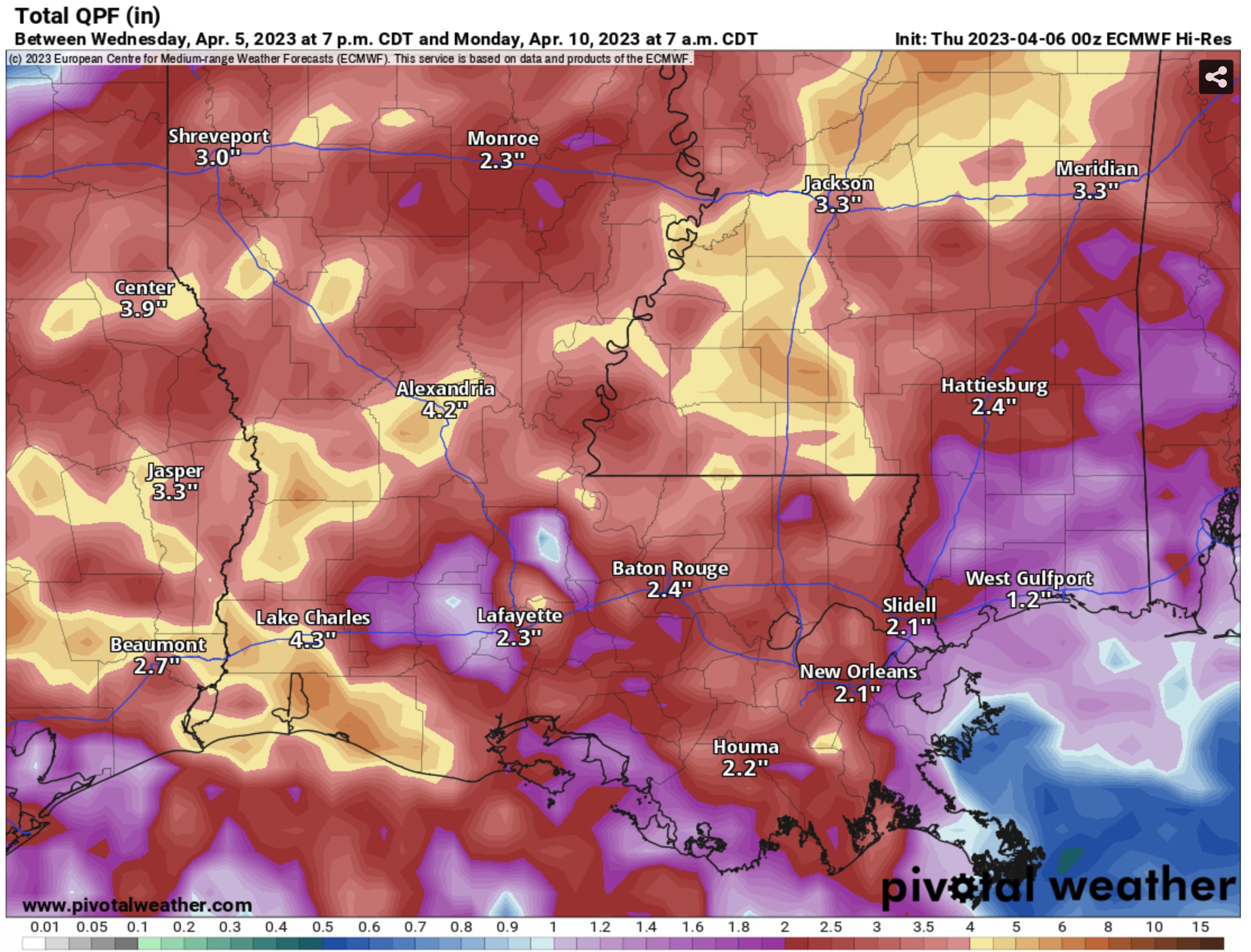 Showers and storms continue today, tomorrow, then drier for Sunday