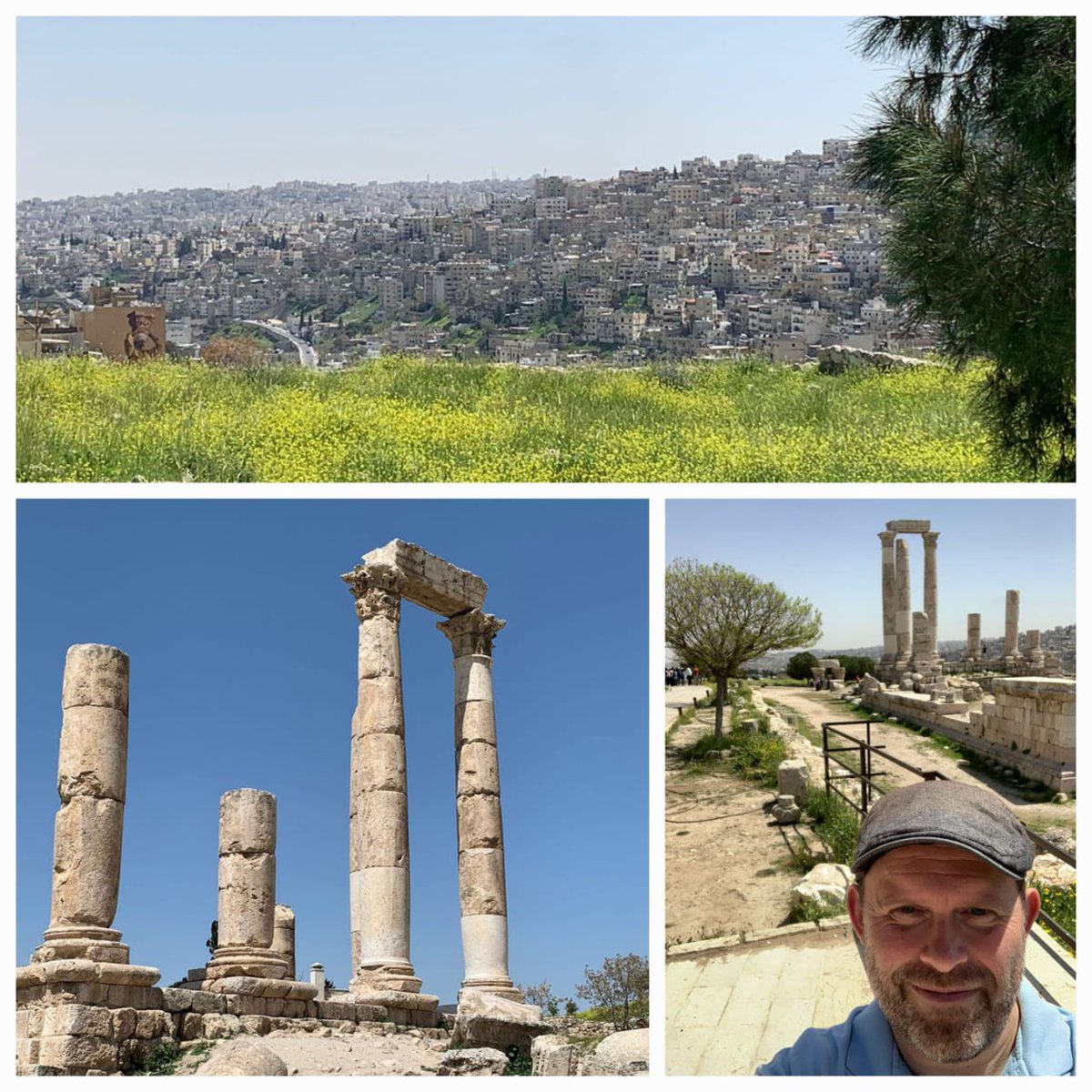 UKANA2Jordan's tweet photo. What better way to start a 4-day Easter break than at Amman’s Citadel @MOTA_Jordan @VisitJordan. Beautiful spring weather with the scent of flowers in the air! #gorgeous #history #Philadephia #decapolis https://t.co/p4ZQ2N6mZl
