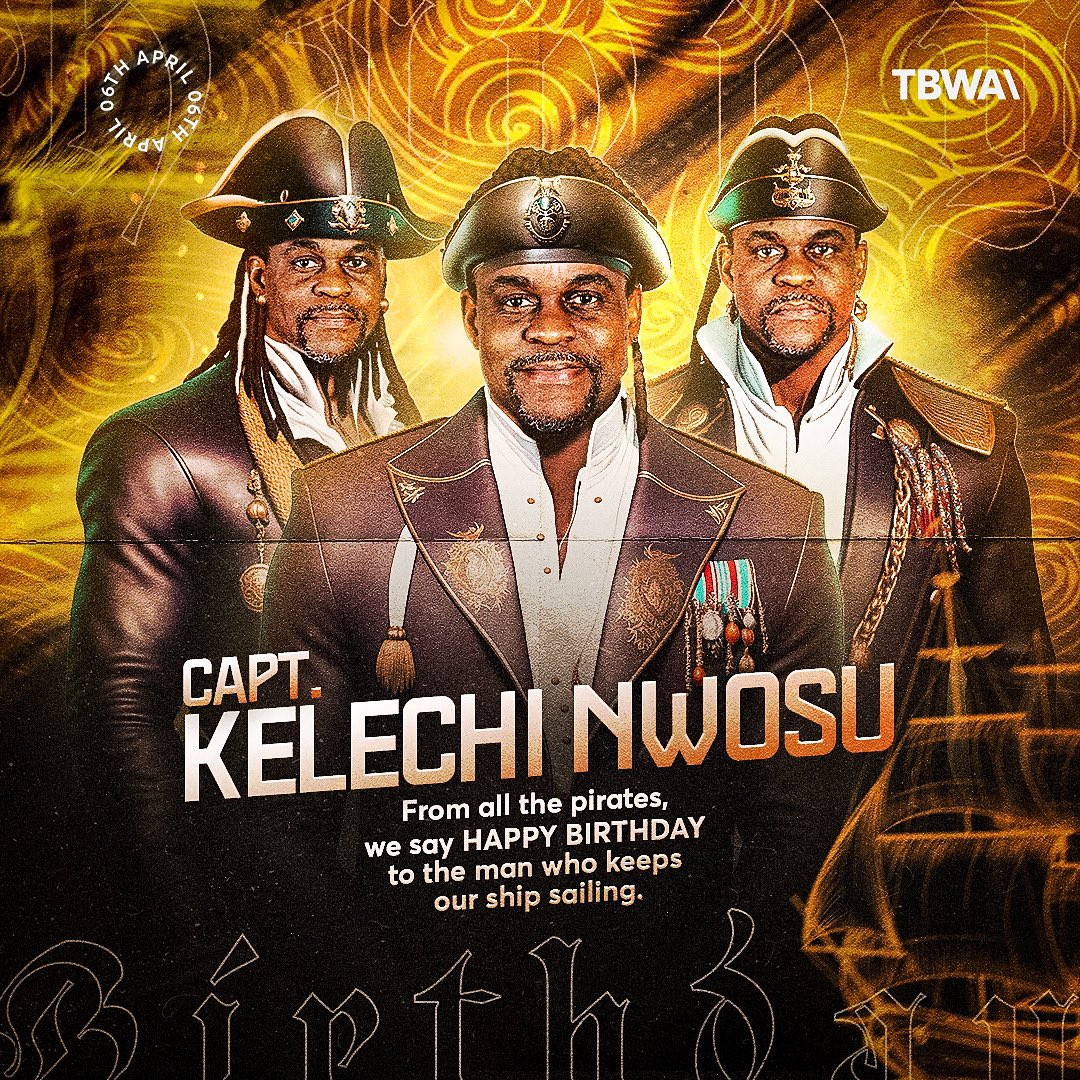 To the Captain of our ship <a href="/KC_Nwambaise/">Kelechi Nwosu</a> We celebrate with you on this special day. Happy birthday! Many more years, Cheers to a new year..………Piratessssss Ahoyyy!
#TBWAConcept #Agencylife #thedisruptioncompany
