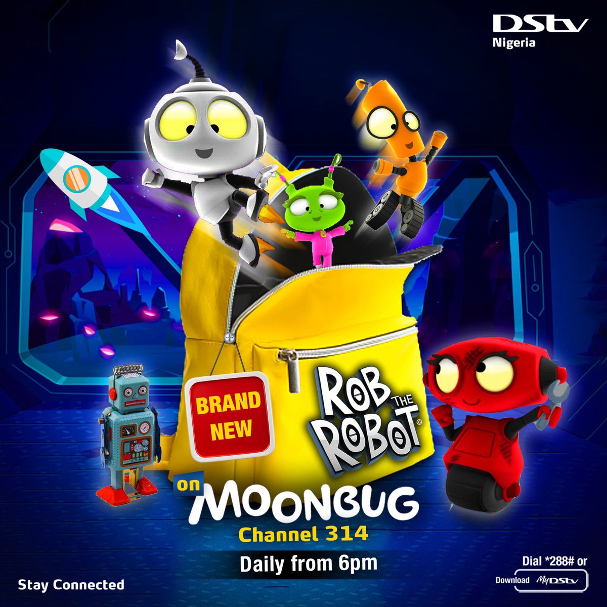 DStvNg's tweet image. The new show set to captivate the hearts of your kids is here! Make welcome, Rob The Robot🥳👏.
#moonbug #kiddies #entertainment