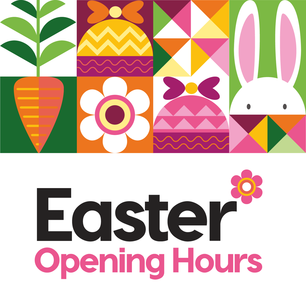 We are open at the following times over the Easter weekend with restaurants open even later. 

🐣 Good Friday (7 April): 10am to 6pm
🐣 Easter Sunday (9 April): Stores Closed**
🐣 Easter Monday (10 April): 10am to 6pm 

 Find out more: bit.ly/3YE5dzU