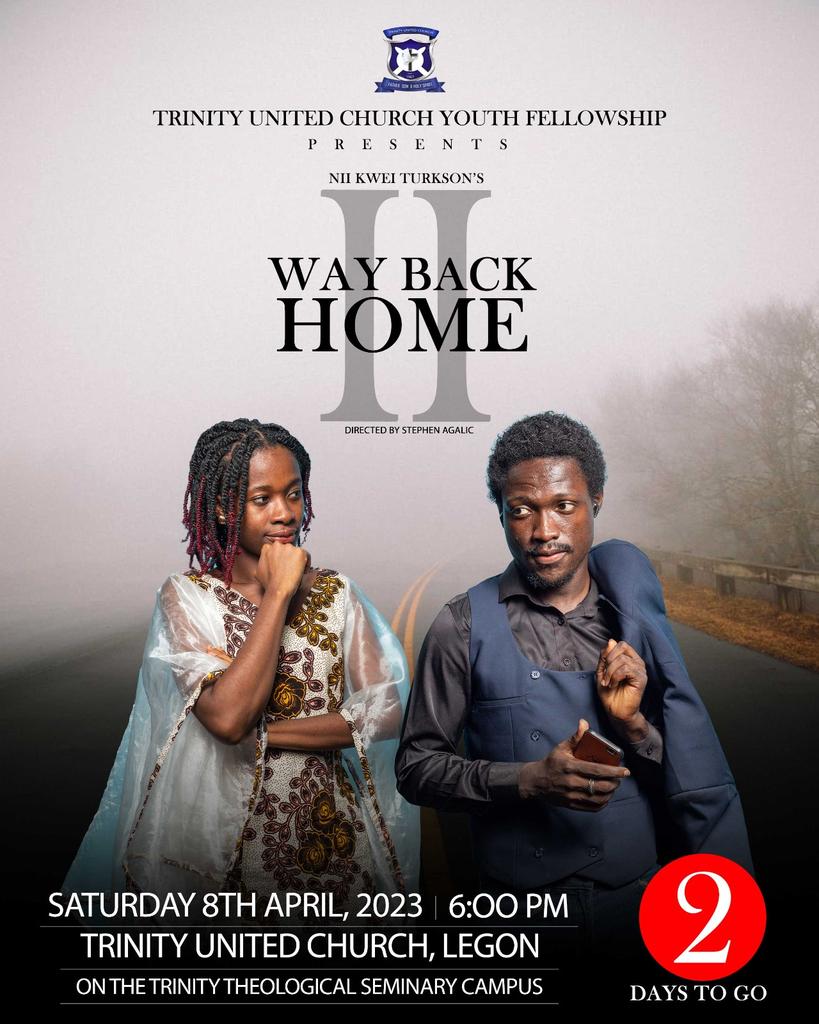 Counting down to Way Back Home 2.0, and we're excited to introduce you to two of our amazing cast members, Doreen and William! 
You can watch part 1 here: youtu.be/TmS-juWy3lA. 

#WayBackHome2_0 #EasterDrama #TrinityUnitedChurchLegon
