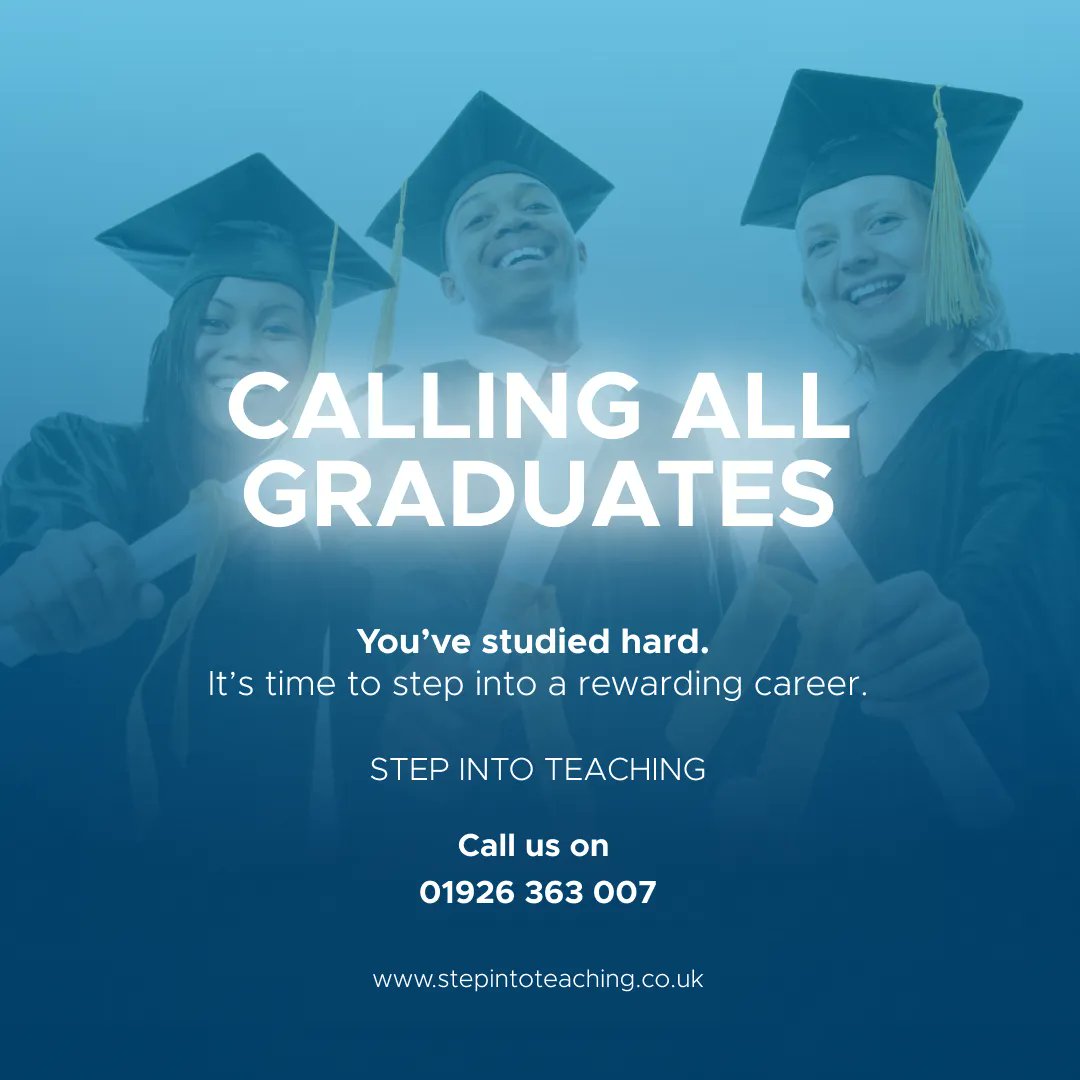 stepintoteach's tweet image. Spring into a new career with Step Into Teaching! Are you a recent graduate or considering a career change? Teaching may be the perfect fit for you. Join a growing community of educators who are making a positive impact on the world. #StepIntoTeaching #TeachingCareer #GraduateJob