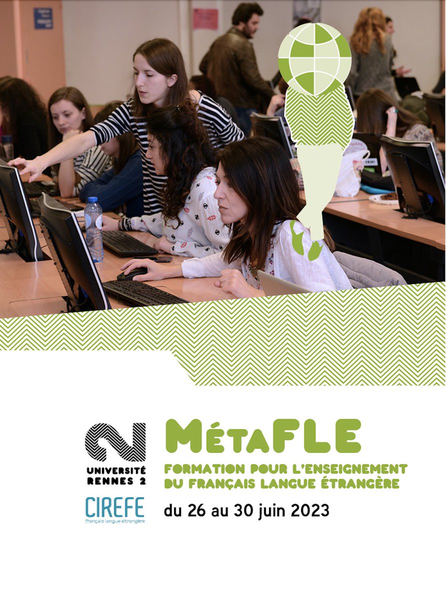 _baudet's tweet photo. MétaFLE 2023 à l'université Rennes 2 (du 26 au 30/6)
Formation d'une semaine pour l'enseignement du FLE
https://t.co/9IHomSCBuz
cirefe-ete@univ-rennes2.fr
#FLE
#enseignerFLE
#formationFLE
#cirefe
#didactiqueFLE
#pedagogieFLE https://t.co/gXfwnUy105