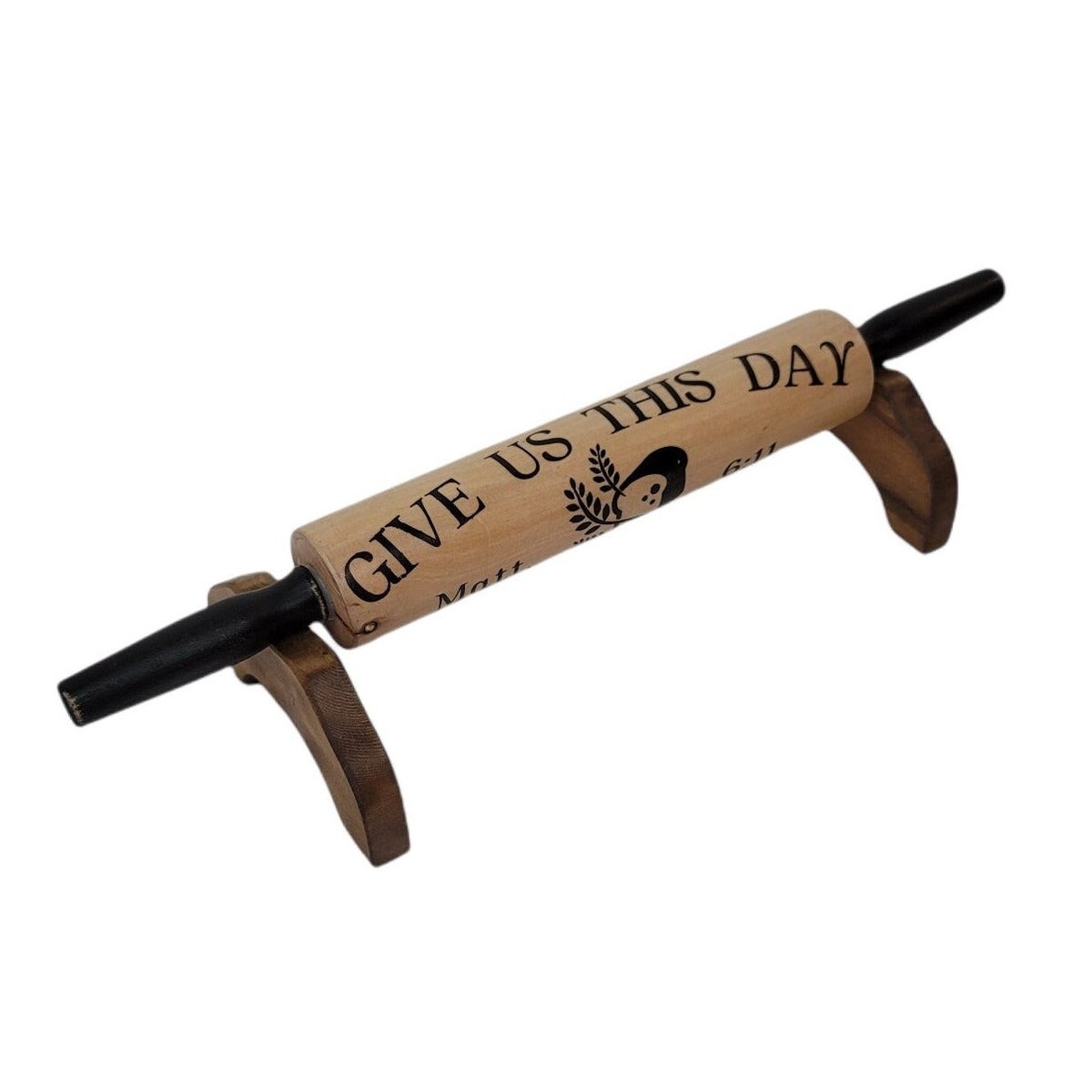 arlissbryant's tweet image. Rolling Pin Give Us This Day Our Daily Bread Matt 6:11 tuppu.net/53f45427 #WainfleetTradingPost #Shopify #PastryTool