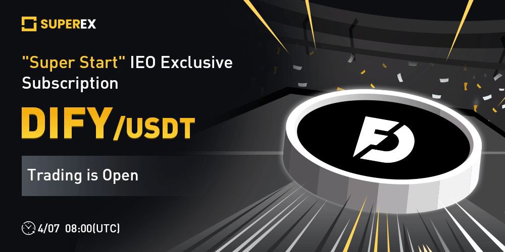 SuperEx_NG's tweet photo. https://t.co/Nl2UD3fCz1👽 New Listing: @DifySwap
🪙Listing: $DIFY
⏰Trading Starts: 8:00 (UTC) April 7, 2023
👉Details: https://t.co/TdWwXrzGy2
Trade #crypto in the most reliable #exchange! 💪
#SuperEx #DEX #cryptocurrency #newlisting #DIFY #DIFYSwap https://t.co/Pv3Ep7cDnK