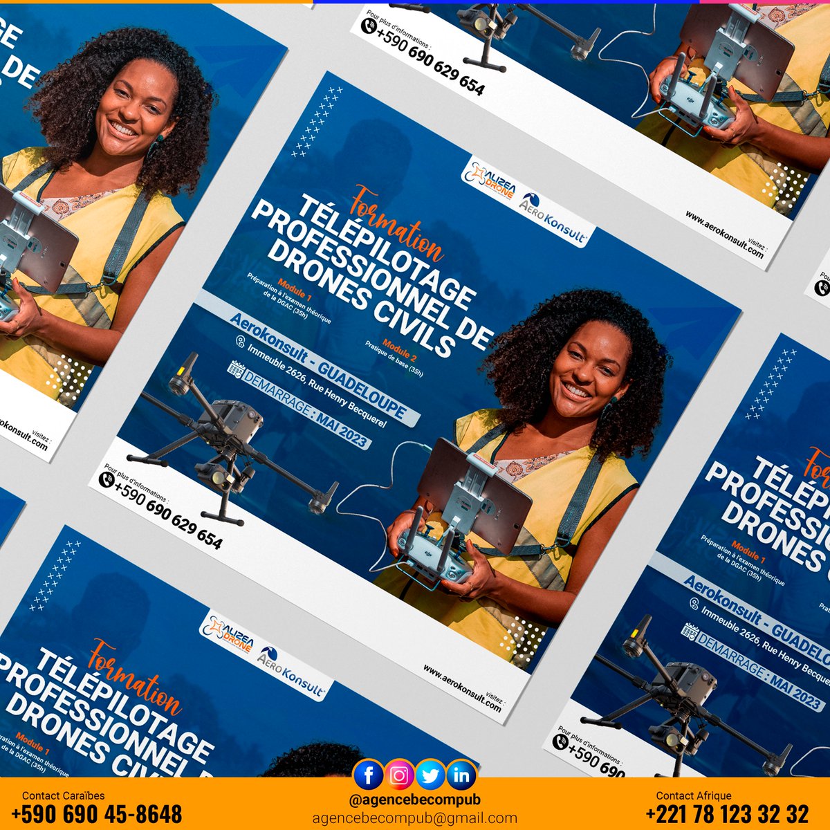 agencebecompub's tweet photo. Conception de flyer pour AlizeaDrone SAS Aerokonsult 
Merci pour la confiance !

#agencebecompub #becomagency #flyerdesign #graphicdesign #flyers #design #graphicdesigner #flyers #flyerdesign #creativeagency #posterdesign #branding #flyerdesigns #photoshop https://t.co/d4SSaVQ21W