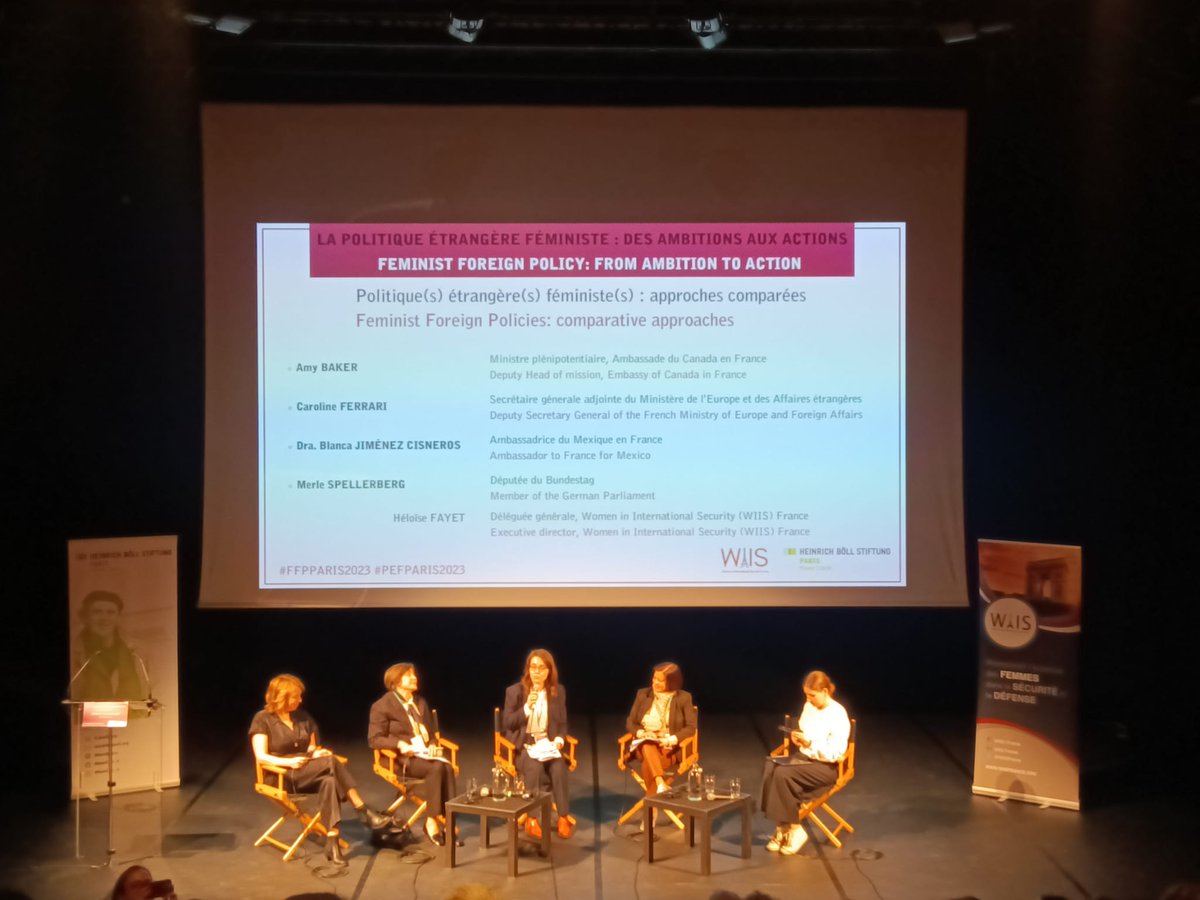 2/ 📢 Table ronde : « approches comparées » des politiques étrangères féministes : aide au développement, droits LGBT+, violences faites aux femmes dans le 🌍... Quelles sont les différences et similarités entre les #PEF du 🇨🇦, de la 🇫🇷, du 🇲🇽 et de l'🇩🇪? #PEFPARIS2023 ⬇️