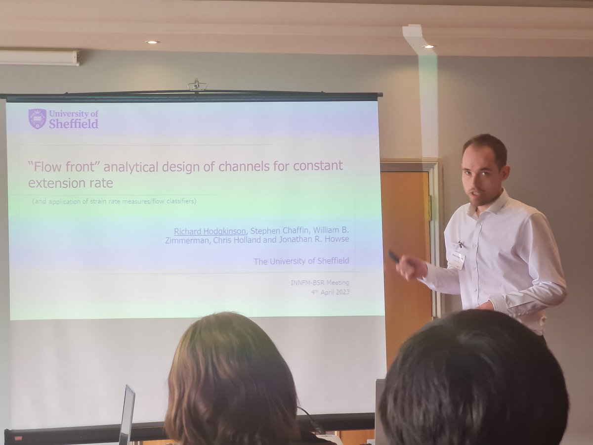 DrHodg's tweet photo. Wonderful to be a part of the #INNFM meeting with the @BritSocRheology, chat to so many knowledgeable people and be accepted onto the BSR council. Thanks too to everyone who offered kind comments on my fellowship project - I am honoured! https://t.co/aOGsVder9g