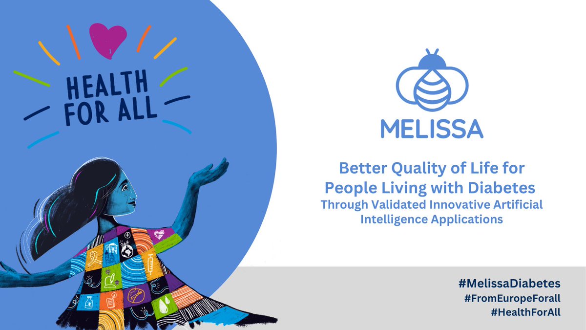 Tomorrow is #WorldHealthDay❗️We @MELISSAdiabetes are dedicated to innovate diabetes treatment & care through a clinically validated, efficient  and cost-effective AI-based digital diabetes management solution👉melissadiabetes.eu
#FromEuropeForAll #HealthForAll @HorizonEU