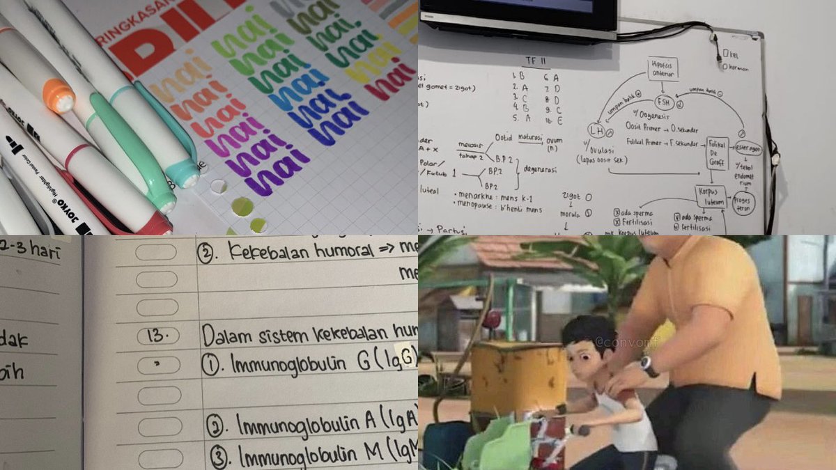 .໑ 🗯 ° dila’s study progress 

lagi coba anak warna warni kuu ternyata gemes” warnanyaa <33 terus tadi abis trial les, terus di sekul disuru ngerjain bio 13 soal sungguh cape🤮🤮itu foto adit sama pak ustadz nya buat hiburan z.. #studytwt