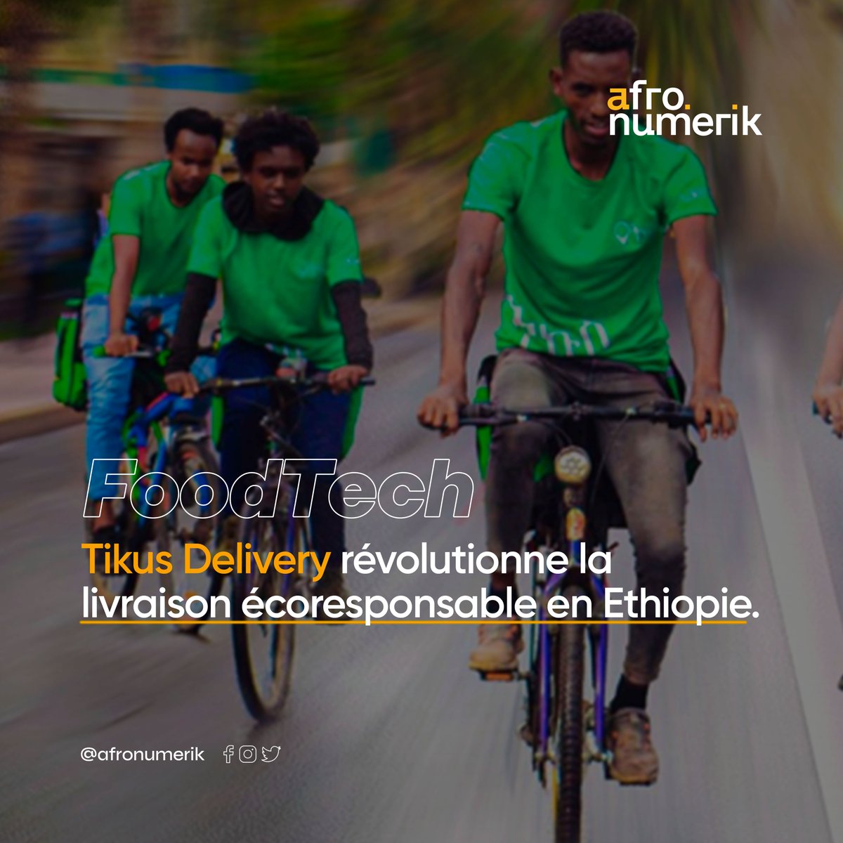 Afronumerik's tweet photo. ๐ช๐น๐ดโโ๏ธ๐ฟ Tikus Delivery transforme la livraison de repas en Ethiopie avec son app mobile et sa flotte รฉcoresponsable ! Soutenez les restaurants locaux et crรฉez des emplois pour les jeunes. #FoodTech #EcoDelivery https://t.co/iCZPjrtFd6