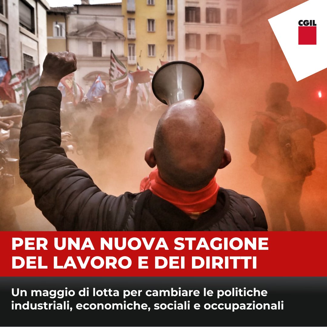 cgilnazionale's tweet image. 🟥Per una nuova stagione del #lavoro e dei #diritti, #CgilCislUil avviano una campagna di assemblee nei luoghi di lavoro e poi tutti in piazza:
🚩6 maggio a Bologna 
🚩13 maggio a Milano
🚩20 maggio a Napoli 

Le ragioni della mobilitazione unitaria: bit.ly/3maCJiW