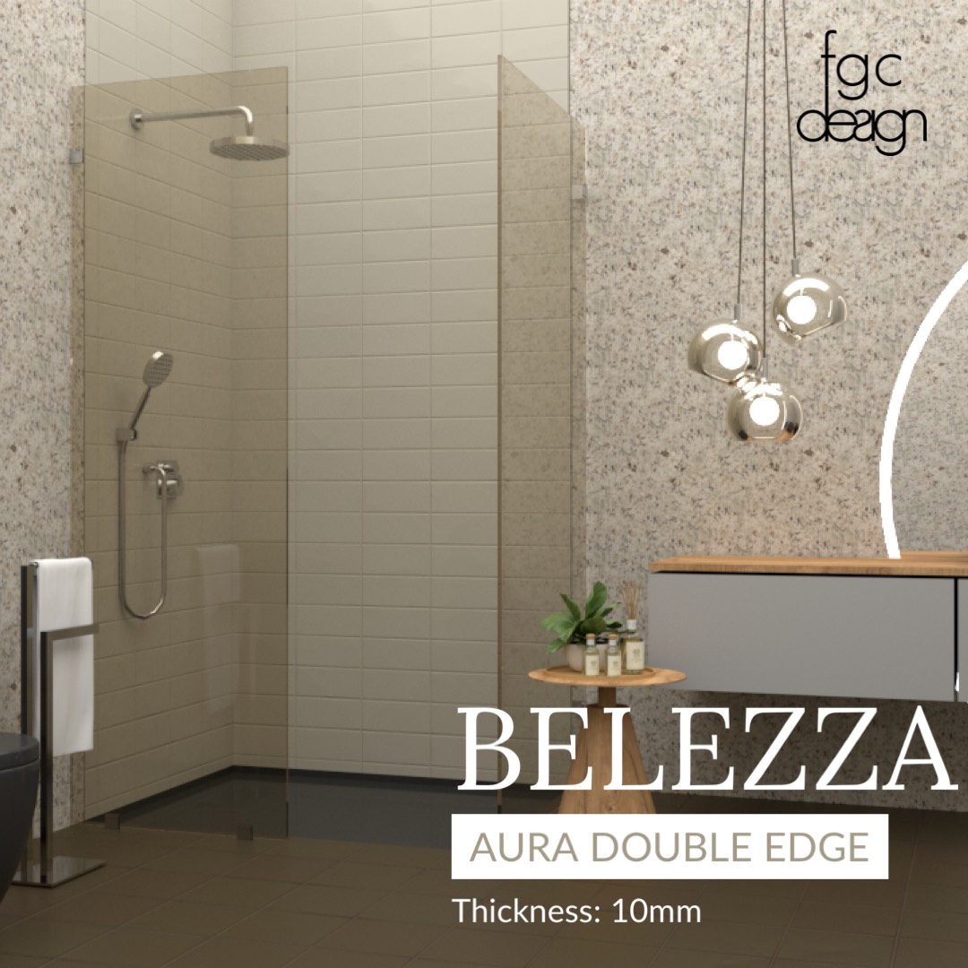 Create a minimalist bathroom space with our AURA Double Edge shower glass panels for wet rooms and walk-in showers. 

#GermanMade #architecturalhardware #fittings #temperedglass #bathroom #bathroomdesign #designerbathroom #showerroom #showerspace #fgc