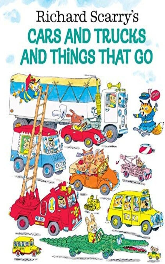 SHarrowWrites's tweet photo. @picturebookbc A1. I am also a big fan of anything by Richard Scarry. A great transport one is Cars and Trucks and things that go #picbookbc https://t.co/RaGPneMBja